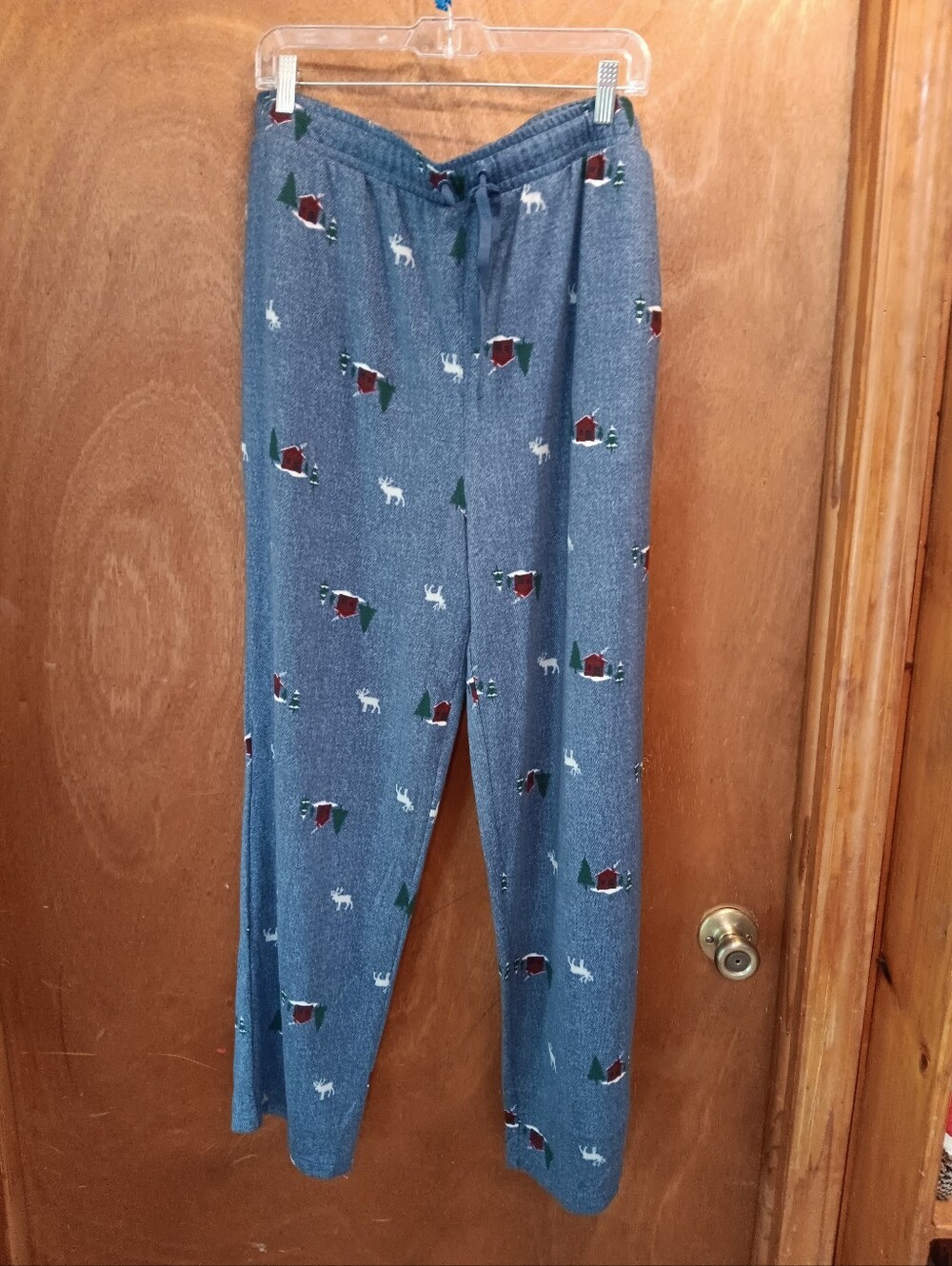 Ande Men Cozy Blue Cabin Print Pajama Pants